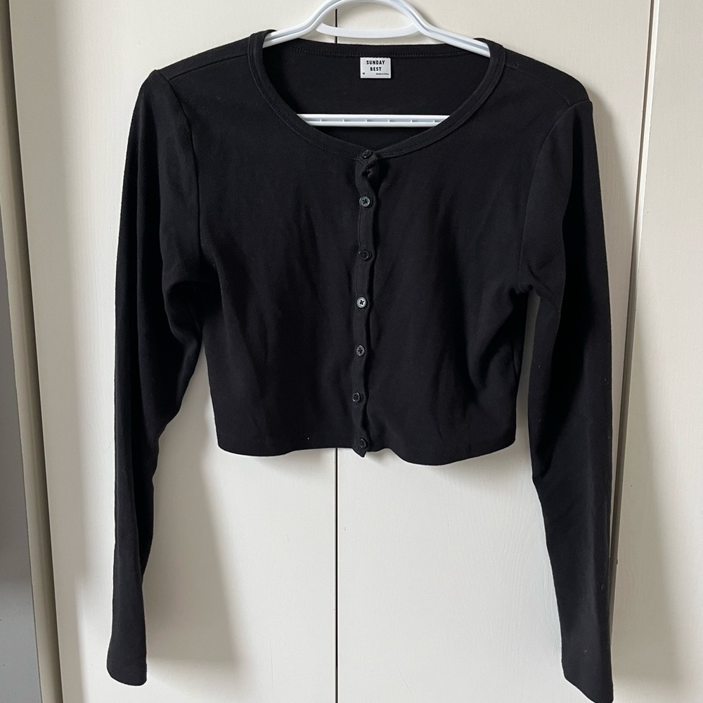 ARITZIA - Sunday Best Black Long Sleeve Top